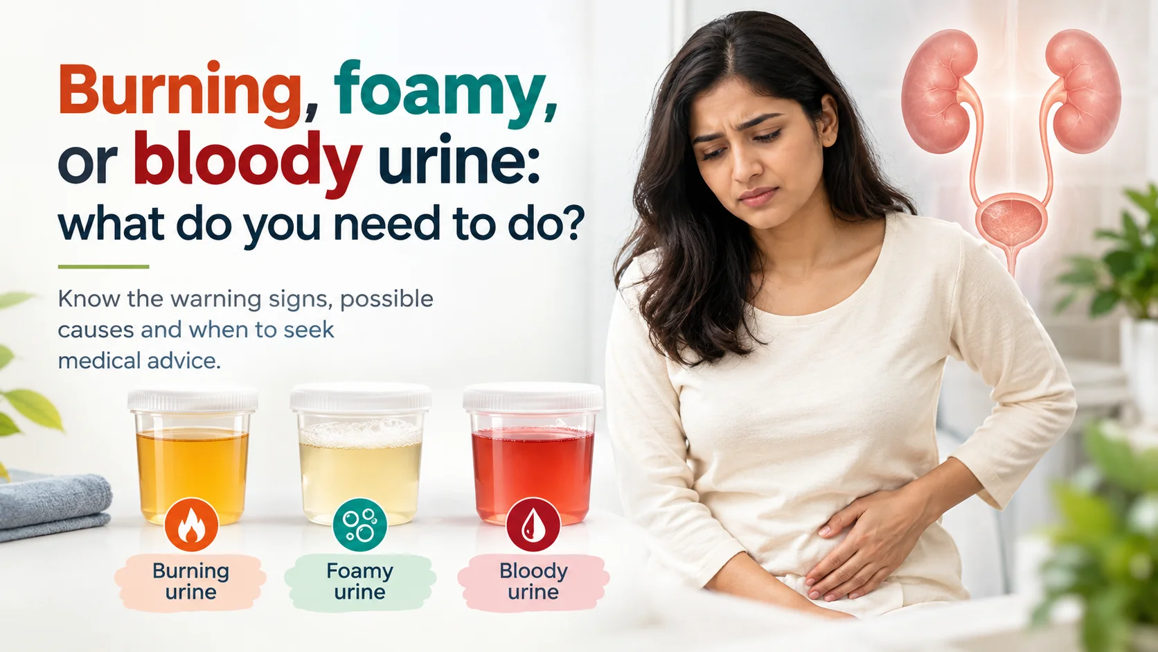 Burning, foamy, or bloody urine: what do you need to do? Burning, foamy, or bloody urine: what do you need to do?